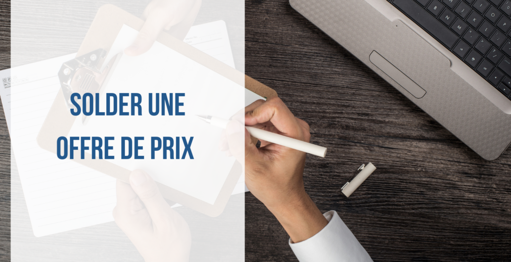 Solder une offre de prix myPMI