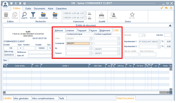 affectation contacts cegid pmi