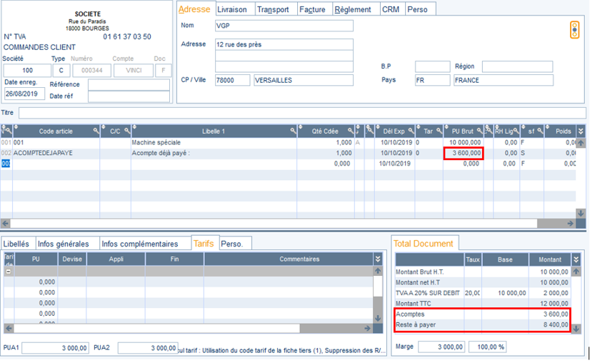 Gestion des acomptes5